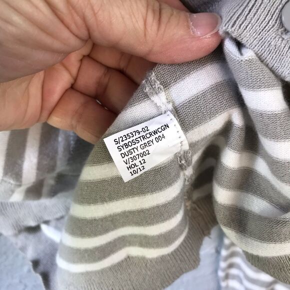 Banana Republic Taupe/Off White Striped Sweater XS - Picture 5 of 6